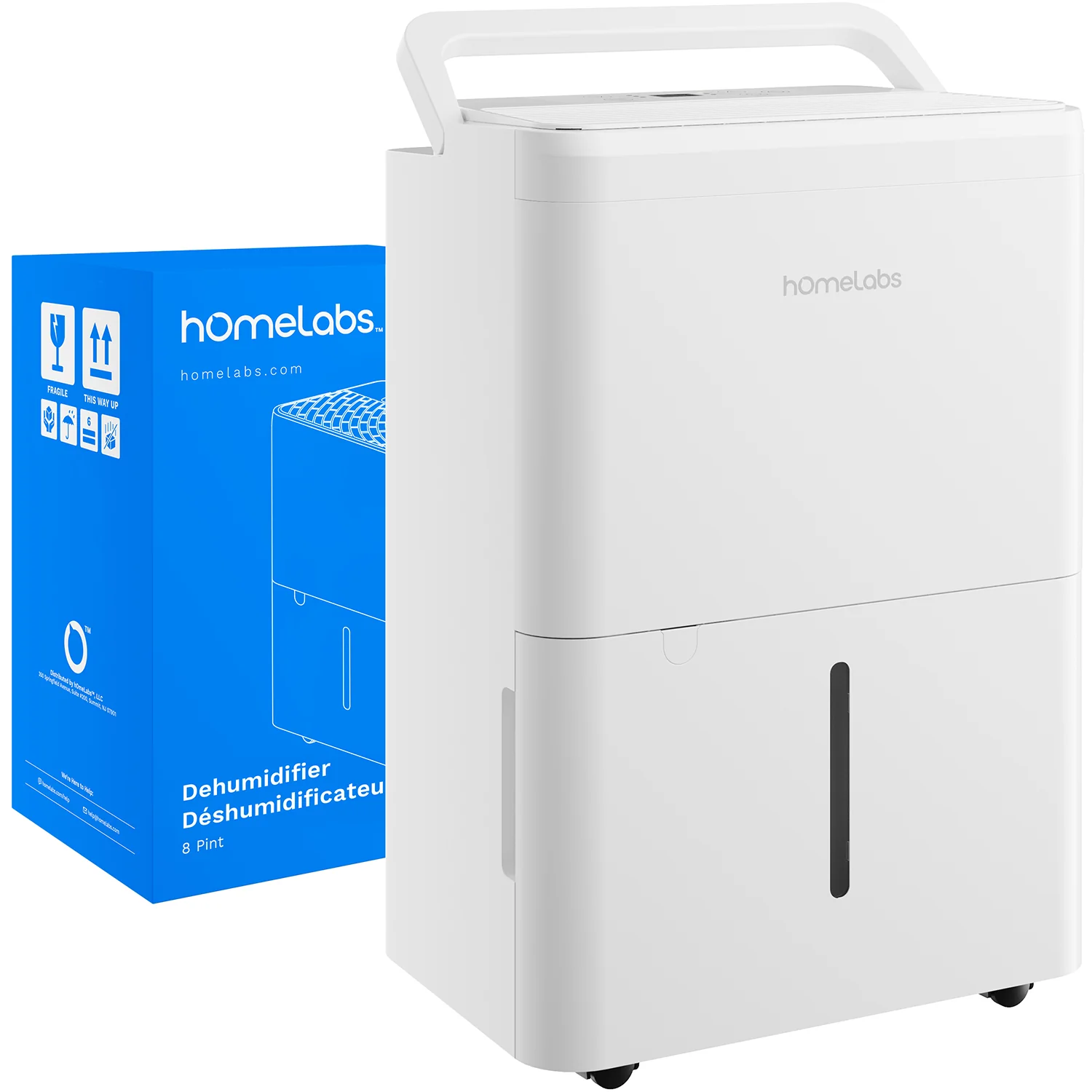 8 Pint Dehumidifier 1,800 Sq Ft Wi-Fi 8 Pint MAX 24 Pint 95°F, 90% RH